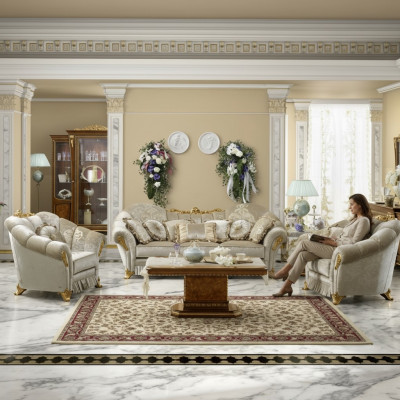 Woonkamer stoffen bankstel set 3+1+1 zitsbank zitkussen Italië Woonkamer stoffen bankstel set 3+1+1 zitsbank zitkussen Italië
