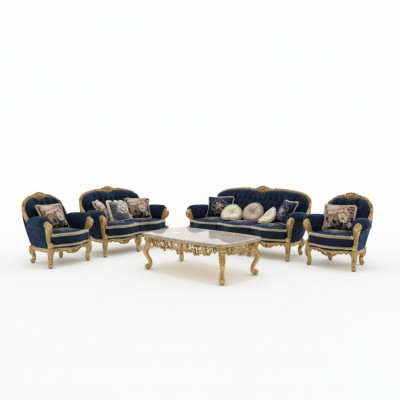 Sofa set 3-zits set designbank gestoffeerd bankstel modern luxe nieuw bank