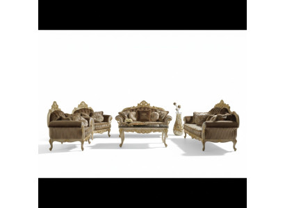 Italiaanse bank 3-zits fluwelen bankstel Winchester 230 cm bruin meubilair nieuw