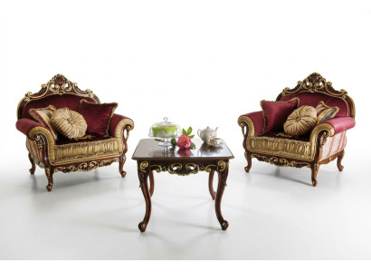 Luxe tv-club gestoffeerde design fauteuil bank sofa relax stof lounge