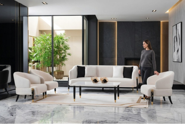 Bankstel 3+1+1 zits set Ontwerp bank Nieuwe bekleding Bankstellen Bankstel Nieuw