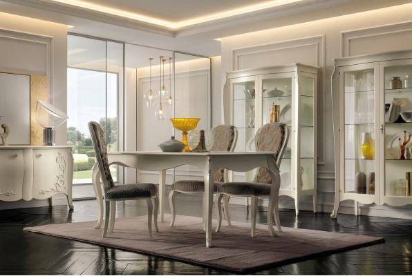 Klassieke tafel Houten tafel Barok Rococo Eetkamer Koninklijke eettafel