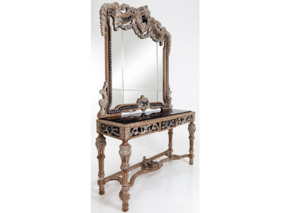 Wandspiegel Landhuis stijl console kaptafel met spiegel console tafel bruin