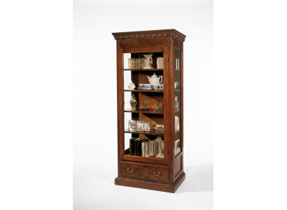 Meubels Massief houten vitrines Glazen kast Echt houten dressoir Vitrine Woonkamer
