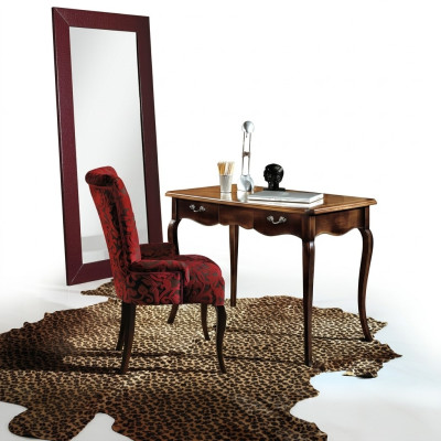 Tafel, houten tafel, stoel, tafels 3-delige inrichting, echt hout, kantoor, bureau, stoel