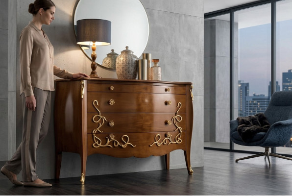 Laden dressoir sideboard bruin massief sideboards houten kast meubels ladenkasten
