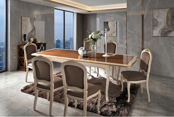 Barok Antieke Stijl Eettafel Tafel Echt Hout Klassiek Design Tafels Italië.