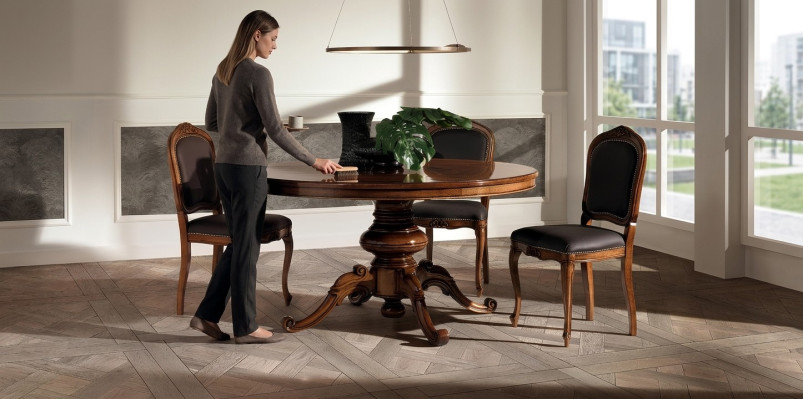 Eetgroep Eettafel Tafel Tafels 4x Armstoel Set Stoel Rond 5-delig Groep Salon