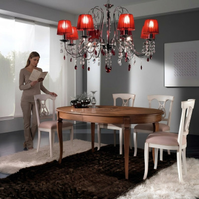 Compleet set eettafel 4x stoelen eetkamer set eetgroep houten tafel tafels 5-delig