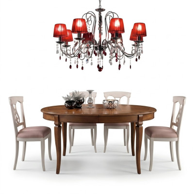 Compleet set eettafel 4x stoelen eetkamer set eetgroep houten tafel tafels 5-delig