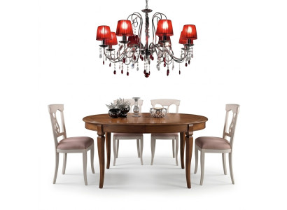 Compleet set eettafel 4x stoelen eetkamer set eetgroep houten tafel tafels 5-delig