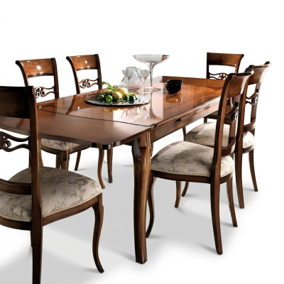 Moderne eettafel schuifdesign van massief hout eettafel echt houten meubels
