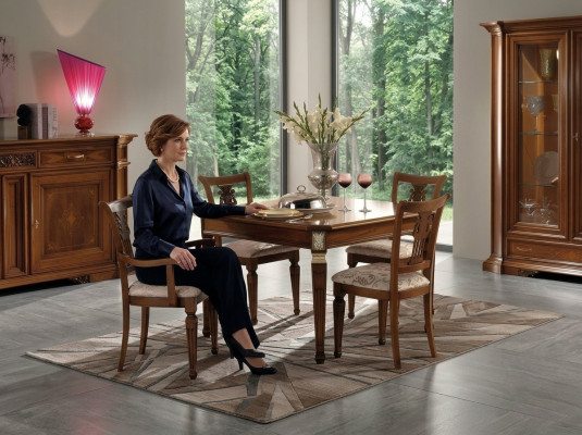 Luxe set eetkamer eettafel stoel XXL tafel tafels stoelen hout design 7 delig Nieuw