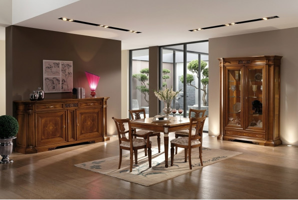 Luxe set eetkamer eettafel stoel XXL tafel tafels stoelen hout design 7 delig Nieuw