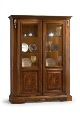 Vitrine 2 Deuren Houten Kast Vitrinekasten Woonkamer Kijkkasten Design Glazen Meubels