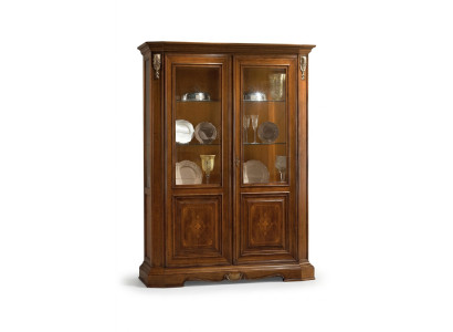 Vitrine 2 Deuren Houten Kast Vitrinekasten Woonkamer Kijkkasten Design Glazen Meubels