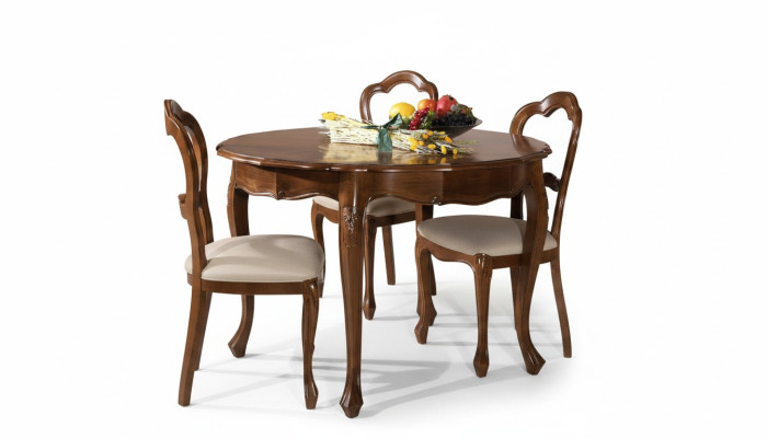 Eetkamerset Stoel Eettafel Set rond Tafels Stoelen 4-delig Houten Tafel Echt Hout