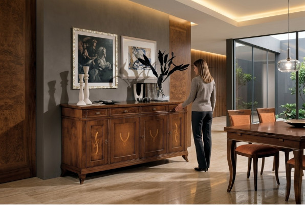 Dressoir commode houten design kast laden klassieke kasten meubels hout nieuw