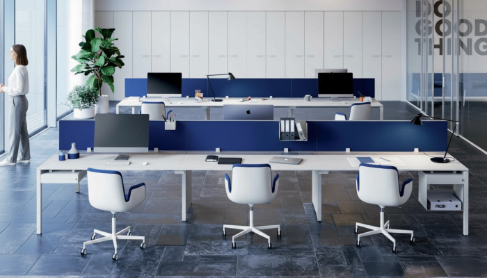 Werktafel Balie 6 personen Kantoor bureau Werkkamer Kantoorinrichting Tafel Tafels