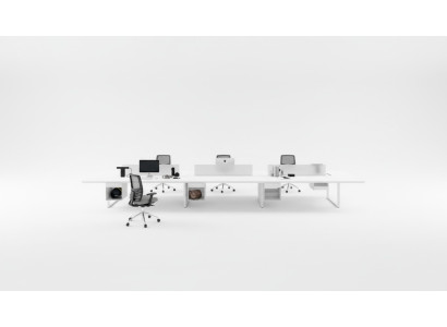 Computertafel, bureautafel, balie voor 6 personen, laptopbureautafel, tafels, werktafel, nieuw.