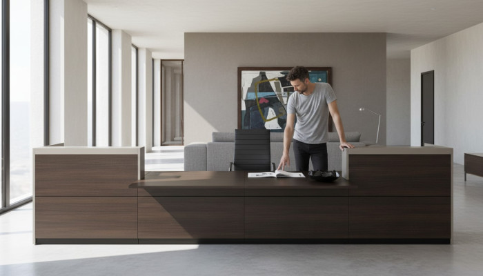 Balie Bureau Bureau Werktafel Kantoor meubels Receptie Ontvangstbalie Teller Nieuw