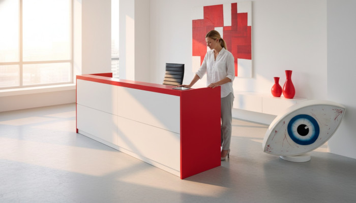 Receptiebalie kantoormeubels Receptiebalies Tafel Advocatenkantoor Praktijk Frezza Balie meubels