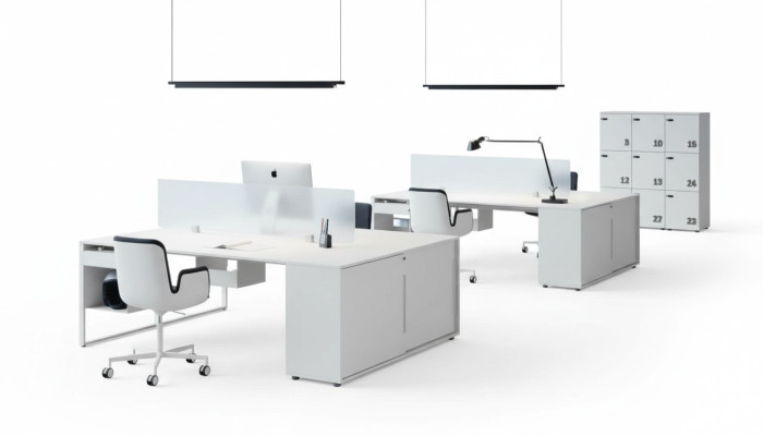 Bureau Werktafel Computertafel Dubbele bureau met lade