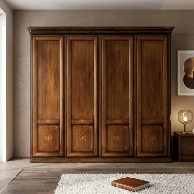 Luxe kast kledingkast Italiaanse meubels slaapkamer massief houten kasten