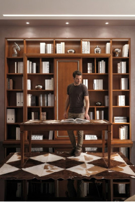 Boekenkast Italiaanse meubels Plank Houten kasten Planken Vitrine Buffet