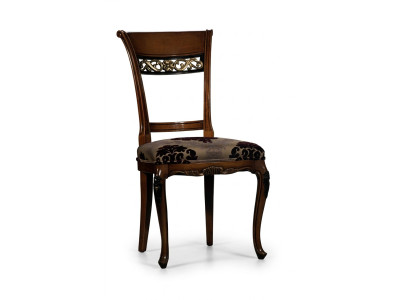 Echt houten stoelen Eetkamer Designstoel met gesneden patronen Fauteuil Meubels