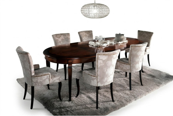Eettafelset Eetkamermeubels Inrichtingsgroep Tafel + 6 Stoel Set 7-delig.