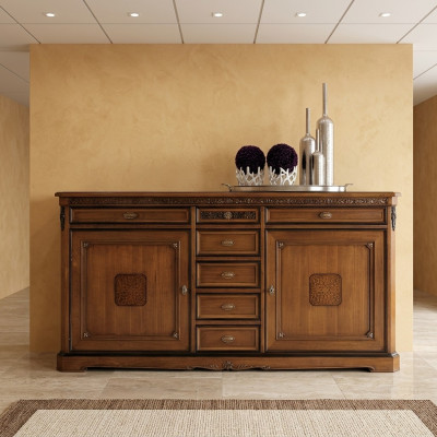 Luxe dressoirbuffet in antieke stijl, Italiaanse luxe meubels, dressoir.
