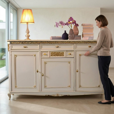 Laden dressoir dressoir dressoir massief houten kast meubels ladenkasten wit