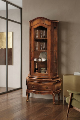 Dressoir massief houten woonkamer dressoir Vaccari cav giovanni met glazen deuren