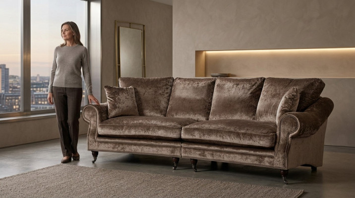 Sofa 4-zits XXL Bank Zitkussen Bankstellen Banken Woonkamer Ontwerp Groot