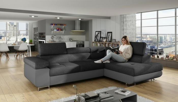 Eck Stoff hoekbank L-vorm Bank Bank Design Bank bekleding Stof Modern Stof