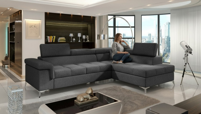Hoekbank L-vorm Bank Bank Ontwerp Bekleding Slaapbank Textiel Bedfunctie Textiel