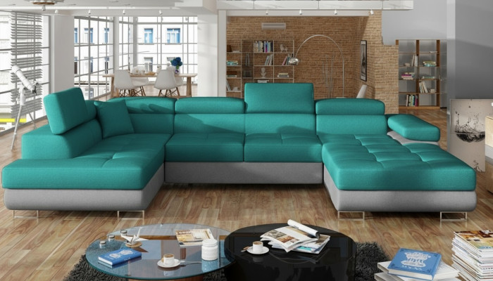 Stof U-vorm bank woonlandschap hoekbank set Moderne designbank Moderne Nieuw