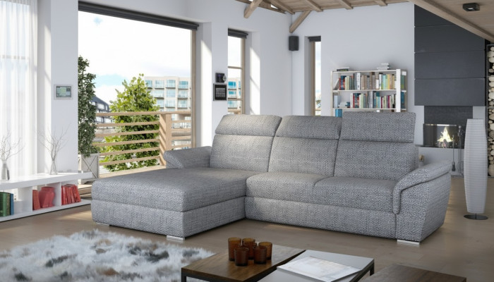 Bankstel woonlandschap hoekbank design modern sofa L-vorm textiel stoffen sofa's.