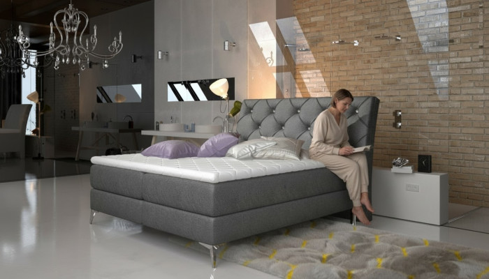 Ontwerpersbed Slaapkamer Bedden Textiel Hotel Bekleding Chesterfield Boxspring