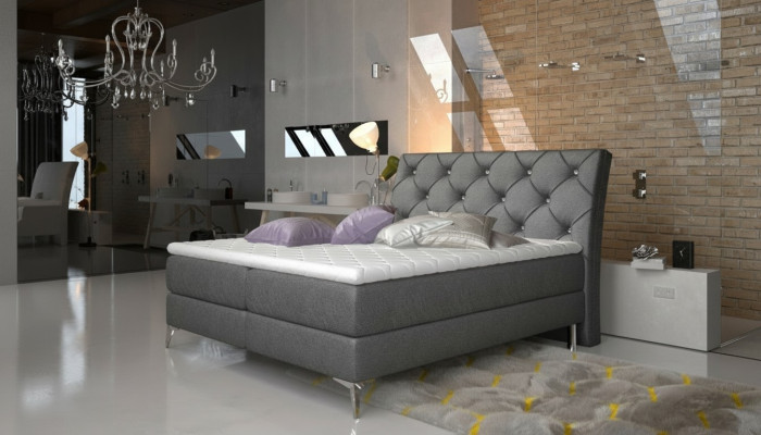 Ontwerpersbed Slaapkamer Bedden Textiel Hotel Bekleding Chesterfield Boxspring