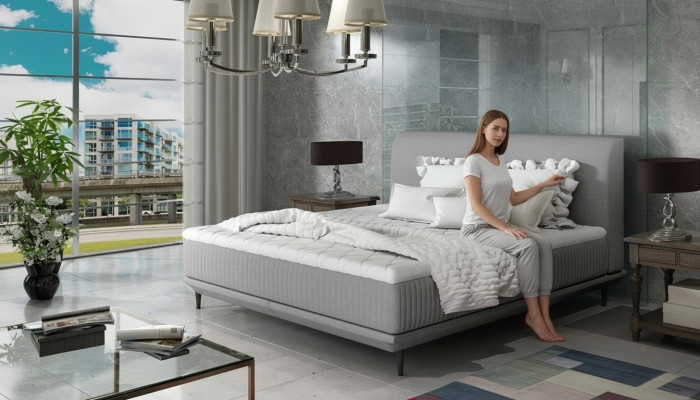 Ontwerper gestoffeerd bed bedden tweepersoonsbed decoratie echtelijke bed ontwerper bed NIEUW