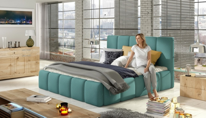 Bed met gestoffeerde matrassen Bedden Bed Gestoffeerd Hotel Designer Dubbel Decoratie Luxe Ontwerp