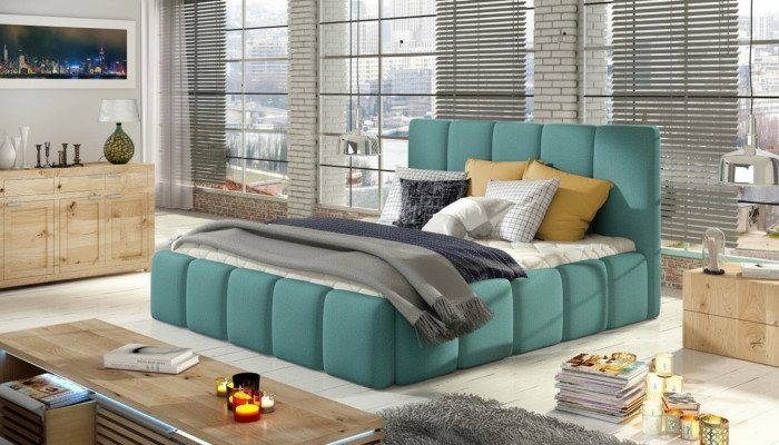 Bed met gestoffeerde matrassen Bedden Bed Gestoffeerd Hotel Designer Dubbel Decoratie Luxe Ontwerp