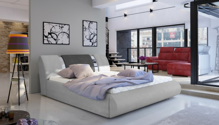 Luxueuze slaapkamer beddecoratie met kussens in 180x200 cm dubbel hotelbedontwerp.