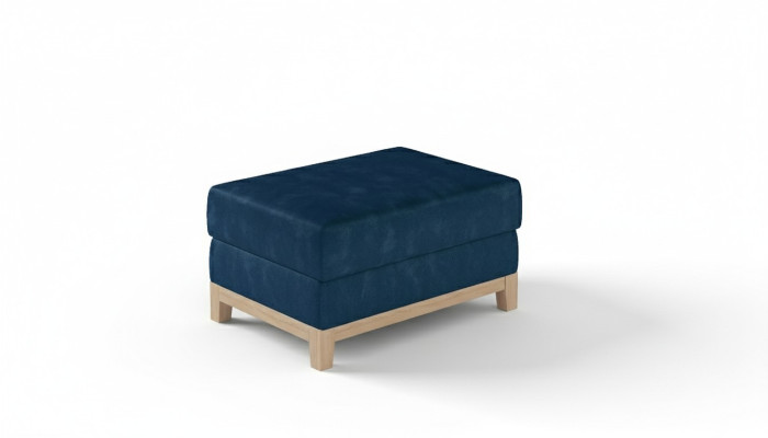 Ontwerp Beklede Poef Voetenbank Ottomanen Zitje Chaise Gestoffeerd Poef Blauw