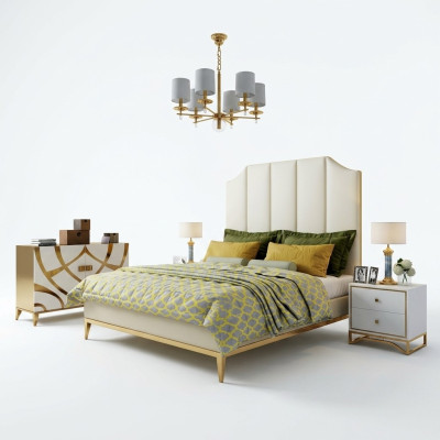 Beddengoed Decoratie Ontwerp Luxe Tweepersoons Hotelbedden Slaapkamer Leer