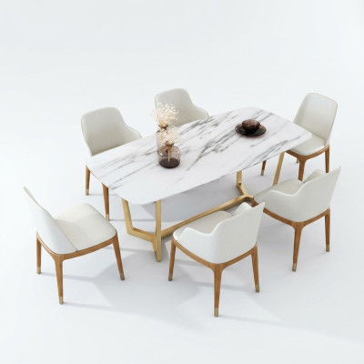 Eettafelset Stoel Set 6 Stoelen Tafel Eettafels Tafels Eetkamerset
