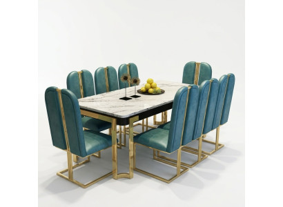 Luxe eettafel tafel Metalen tafels Designer meubels Conferentiemarmer