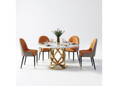 Hoogwaardige woonkamer ronde tafels - Ronde designer roestvrijstalen tafel